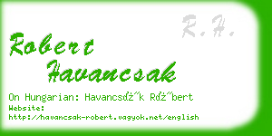robert havancsak business card